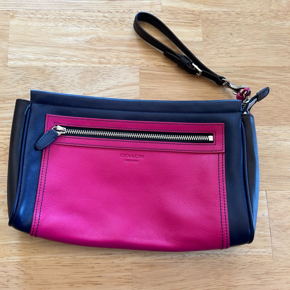 Coach Legacy Colorblock Leather Large Clutch
